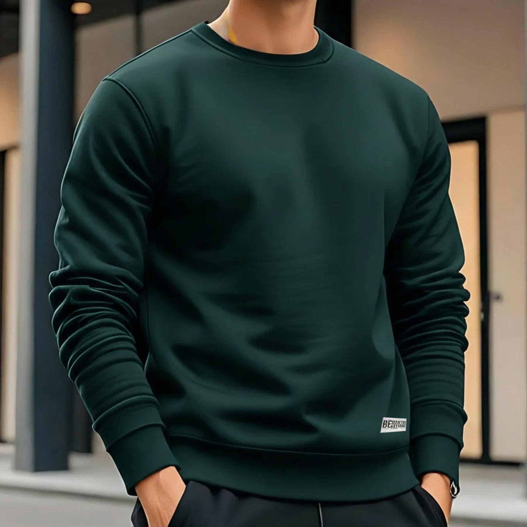 buy Solid Bottle Green Sweatshirt