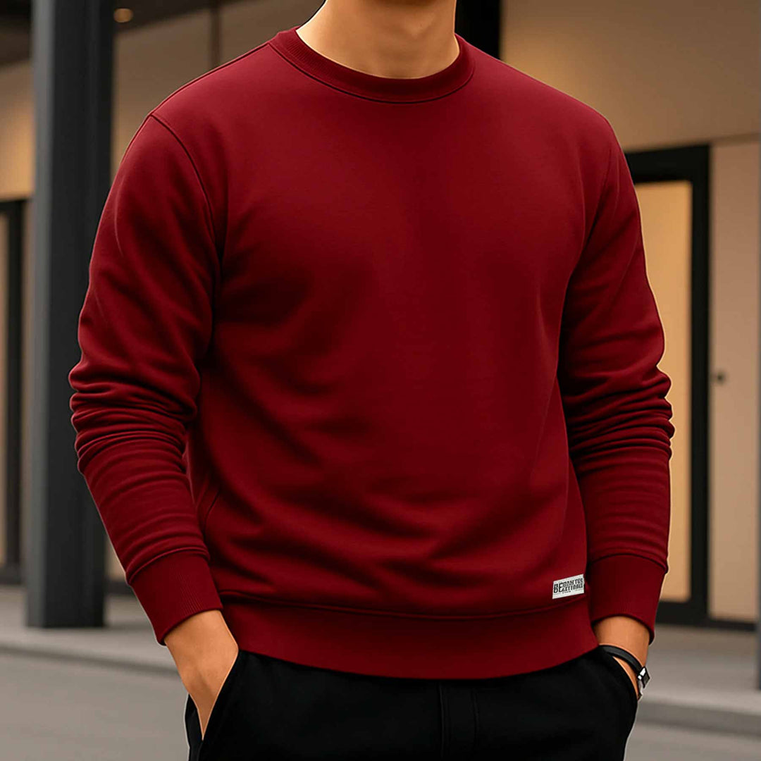buy Solid Maroon Sweatshirt