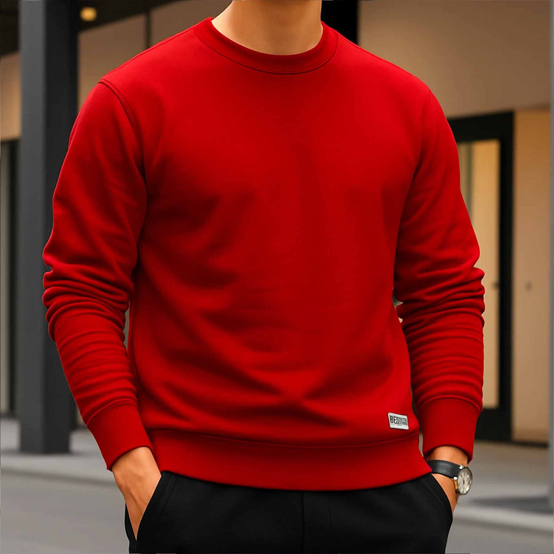 buy Solid Red Sweatshirt