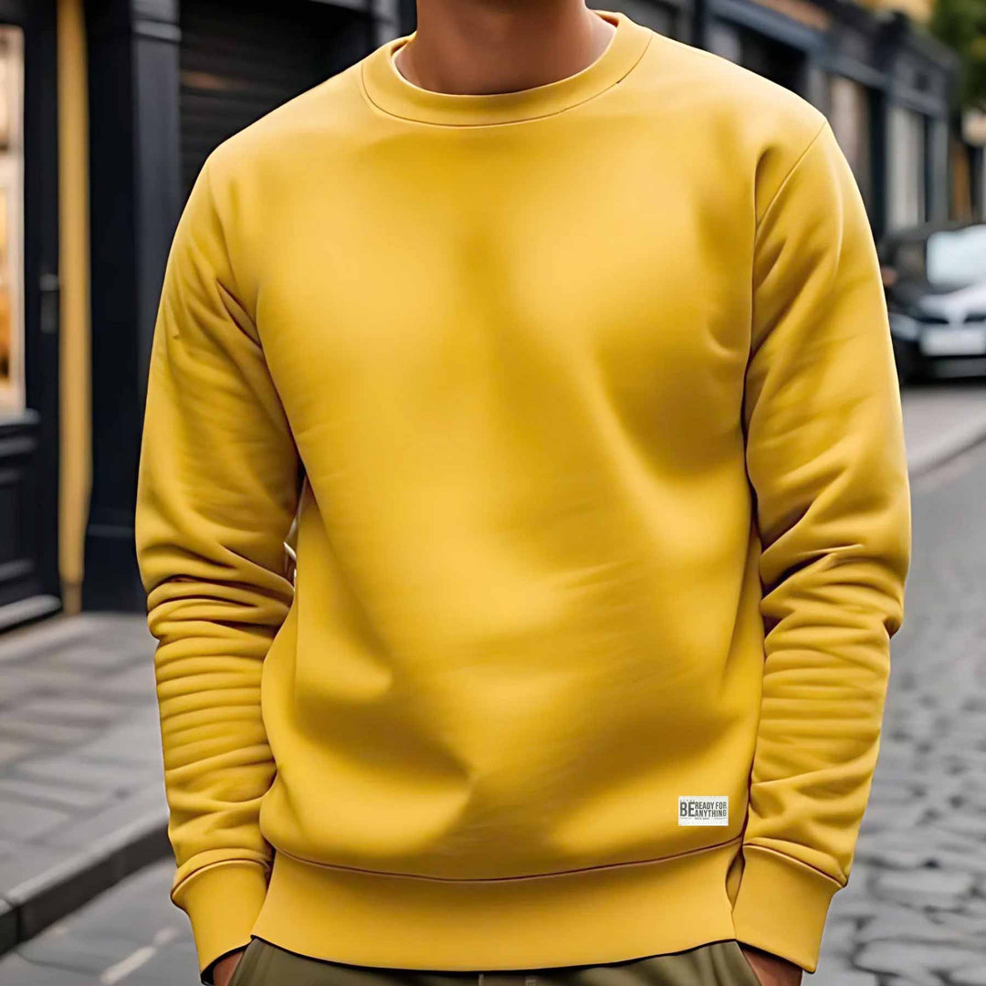 buy Solid  Yellow  Sweatshirt