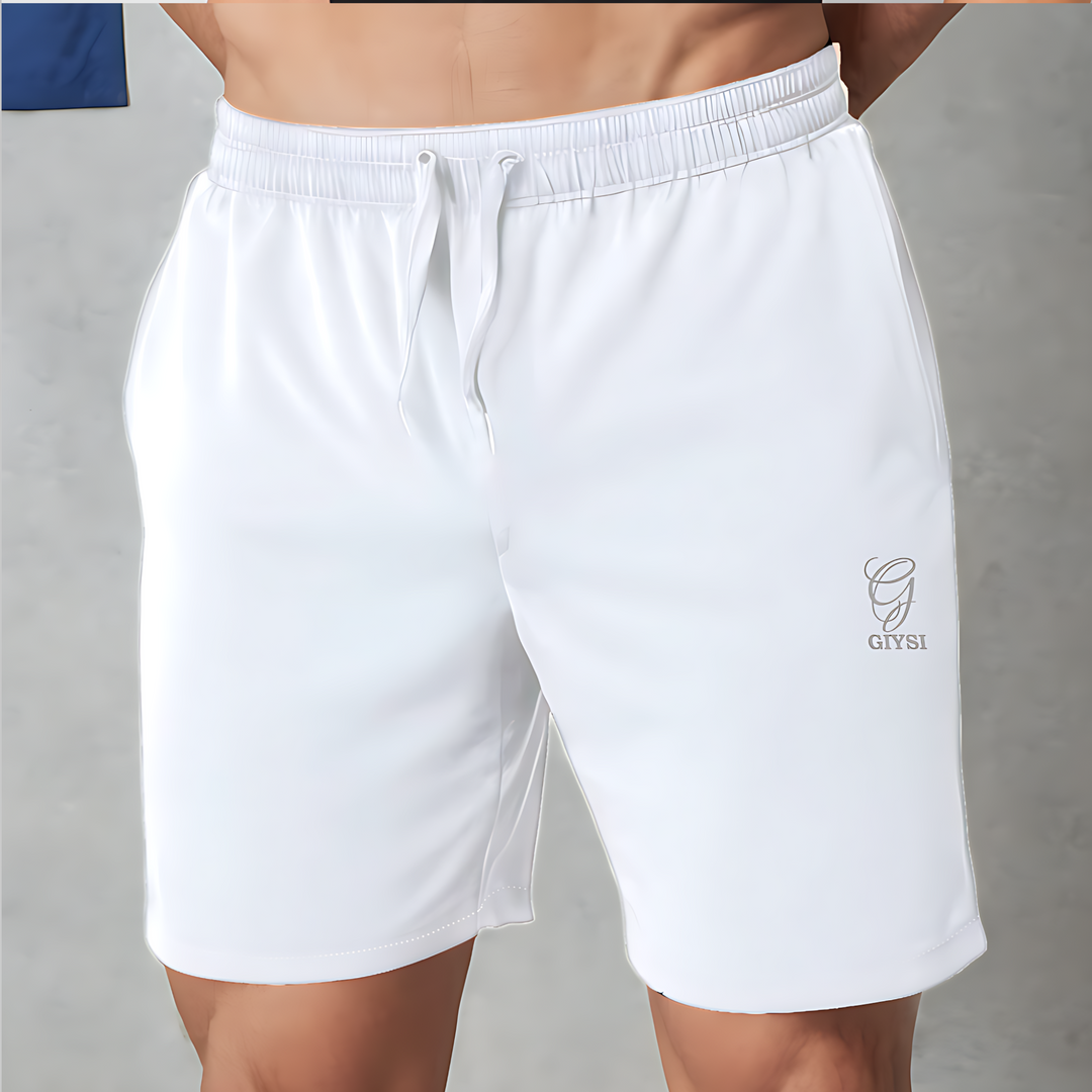 Solid White Shorts with Zip Pockets