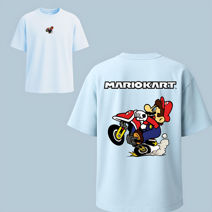 Oversized Print Sky Cotton T-shirt