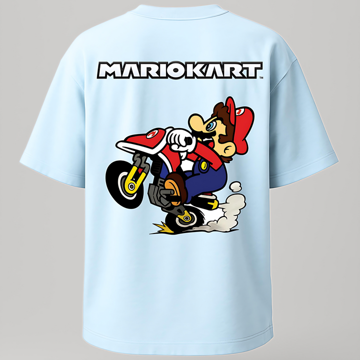 Oversized Print Sky Cotton T-shirt
