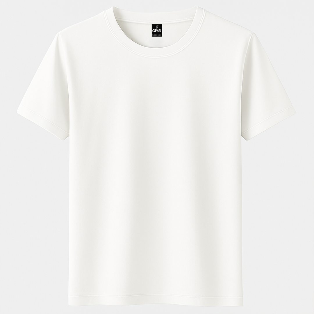White Round Neck T-shirt