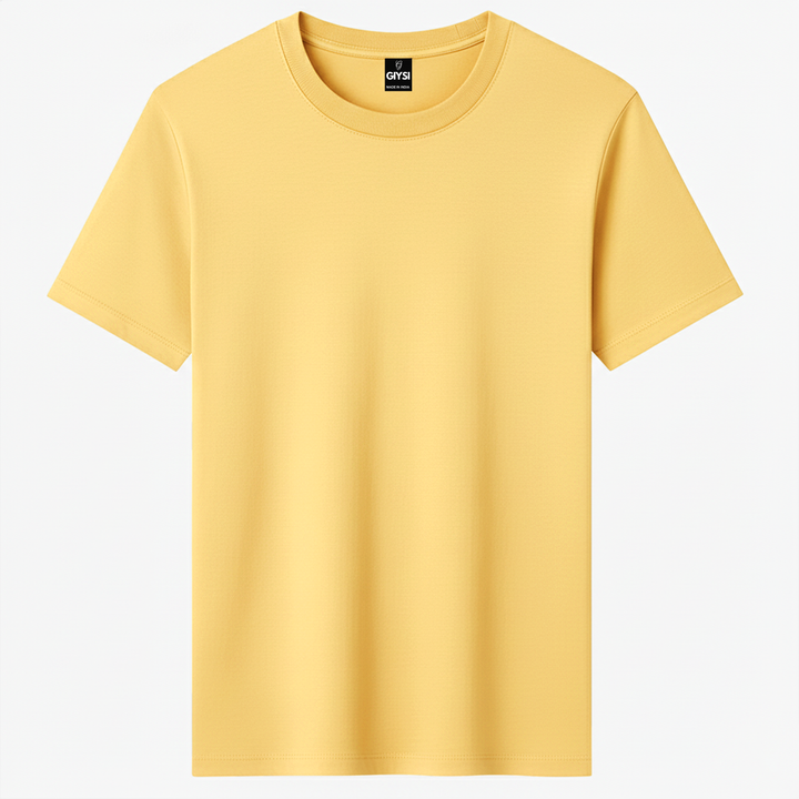 Yellow Round Neck T-shirts