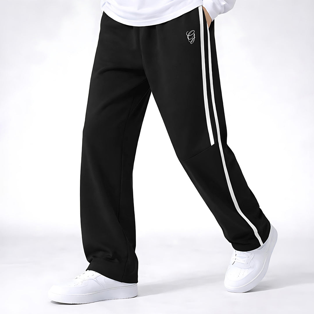 Men s Straight Fit Black Track Pants GIYSI men-s-straight-fit-black-track-pants-giysi