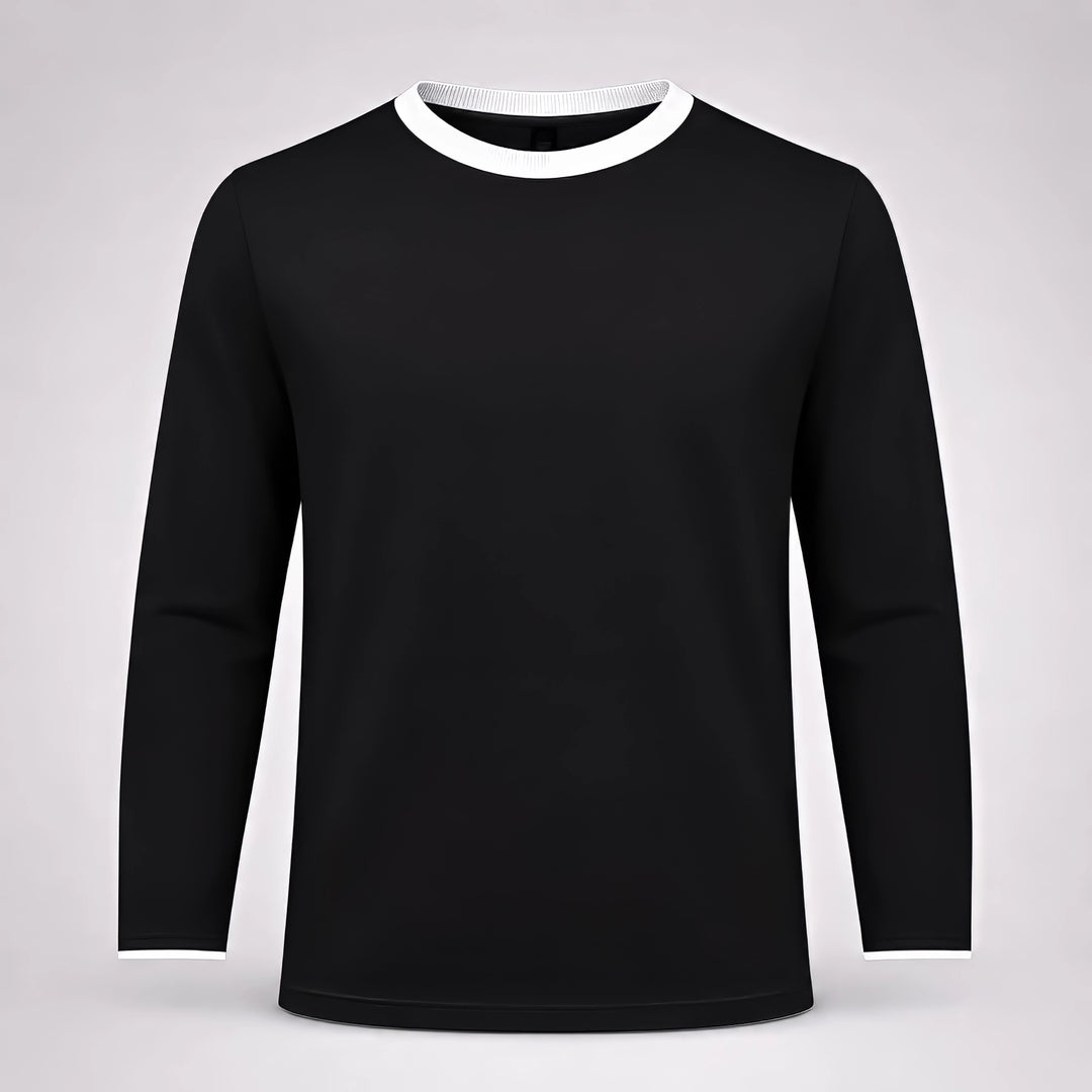 Cotton Black Full Sleeves T-shirt