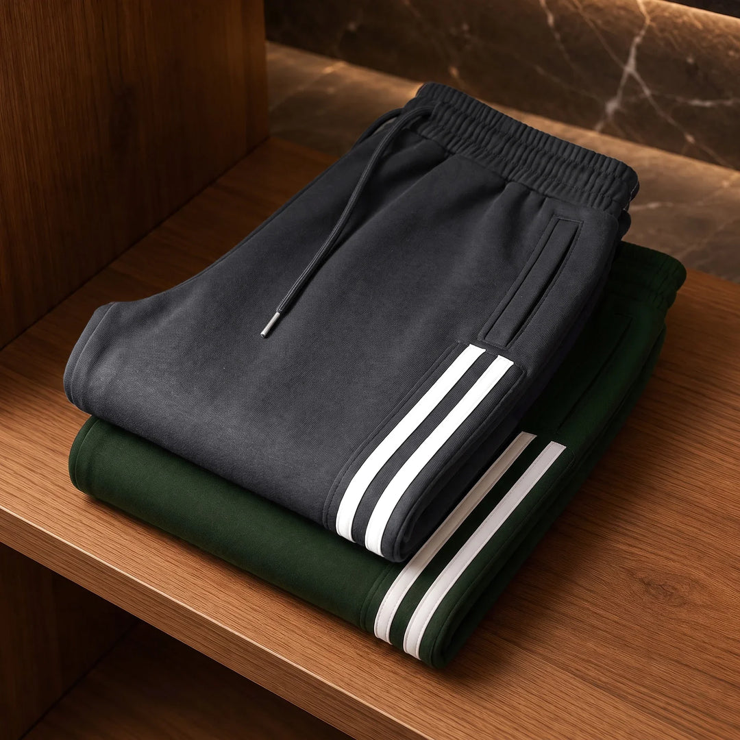 Premium Cotton Jogger Combo (Grey & Green)