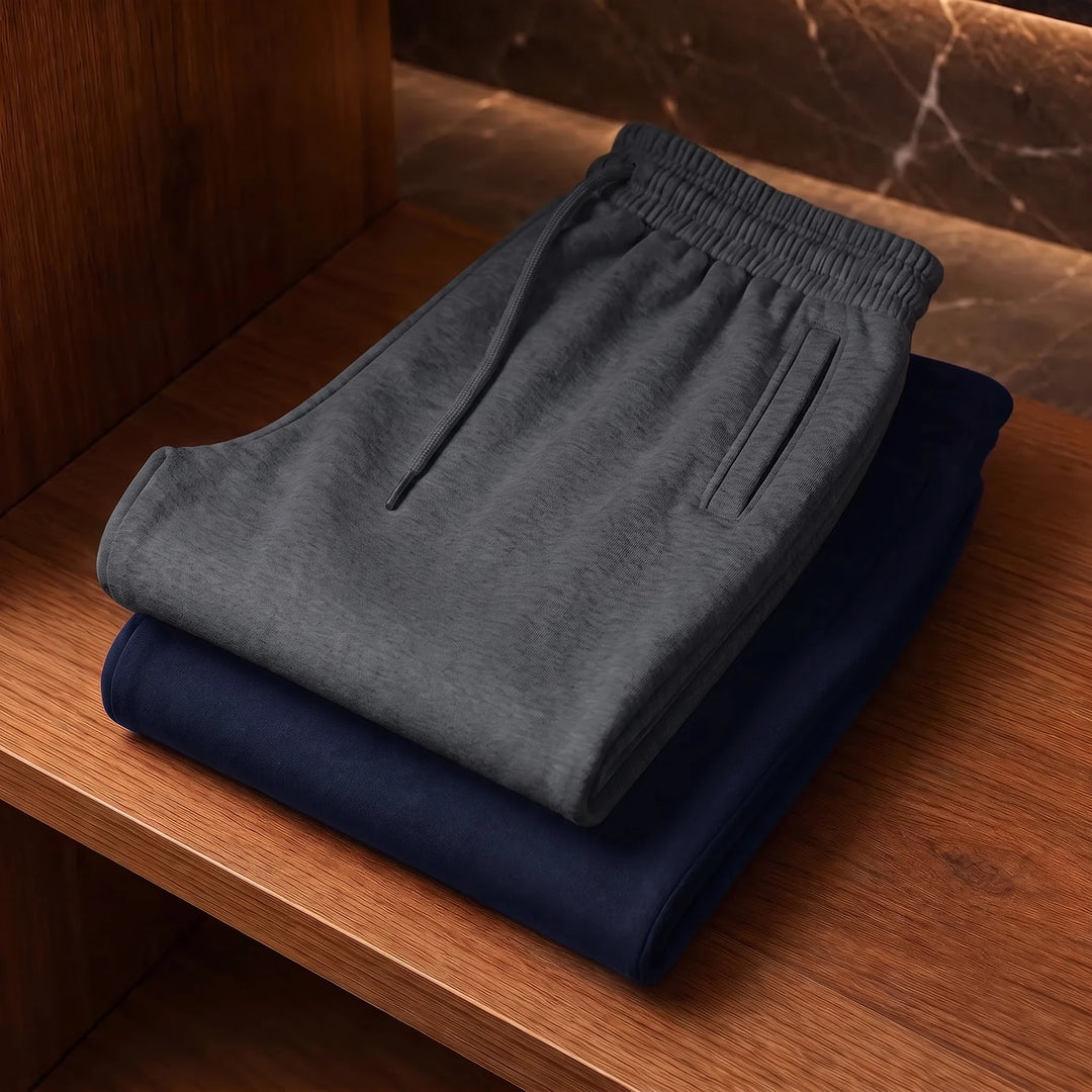 Premium Cotton Jogger Combo (Grey & Navy)