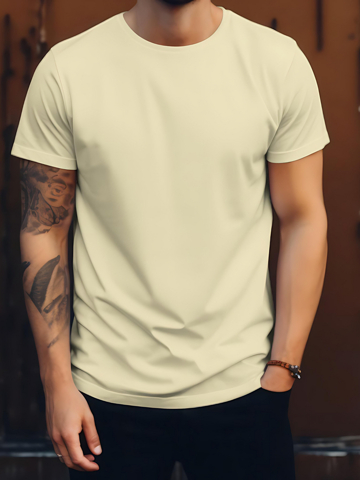 Ivory Round Neck T-shirts