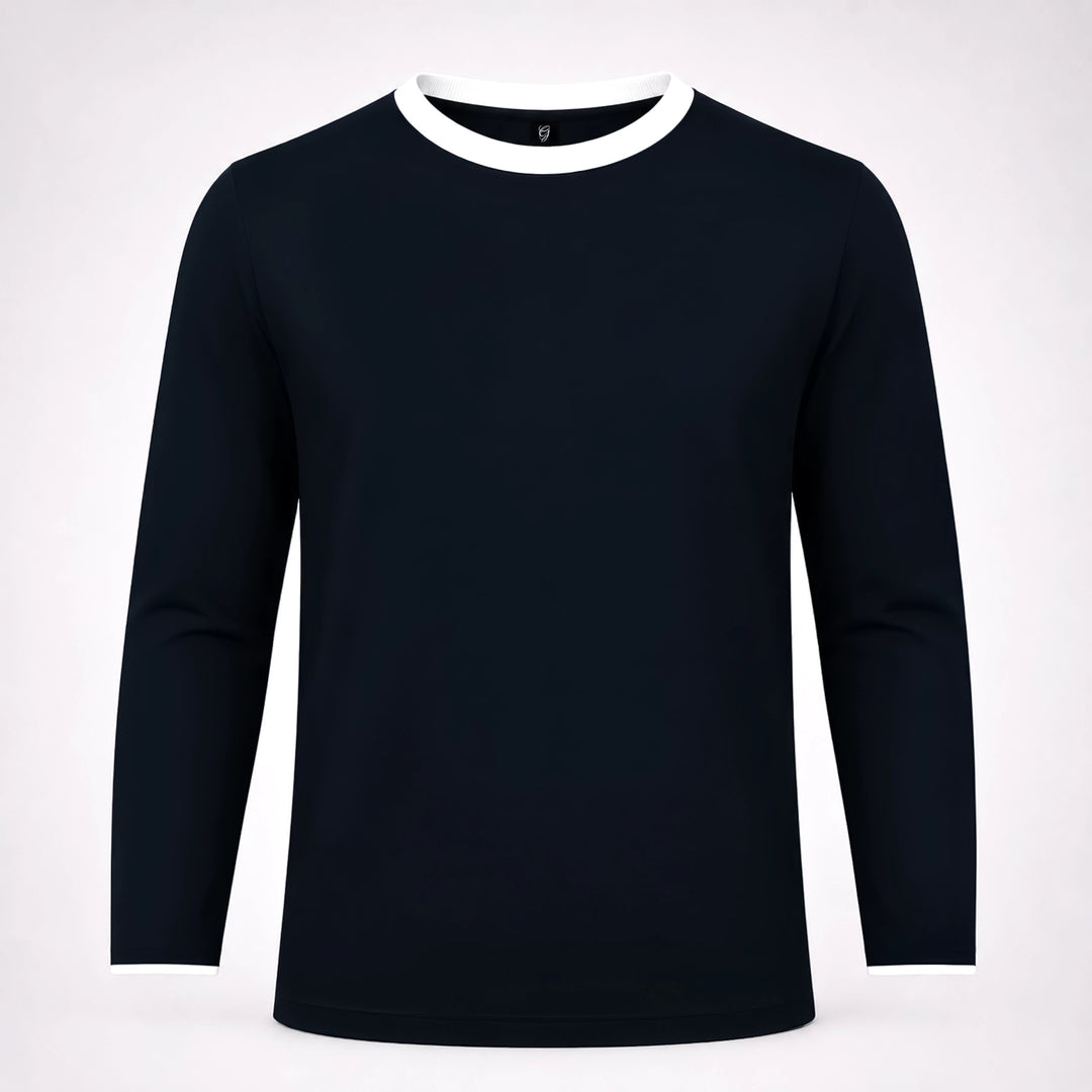 Cotton Navy Full Sleeves T-shirt