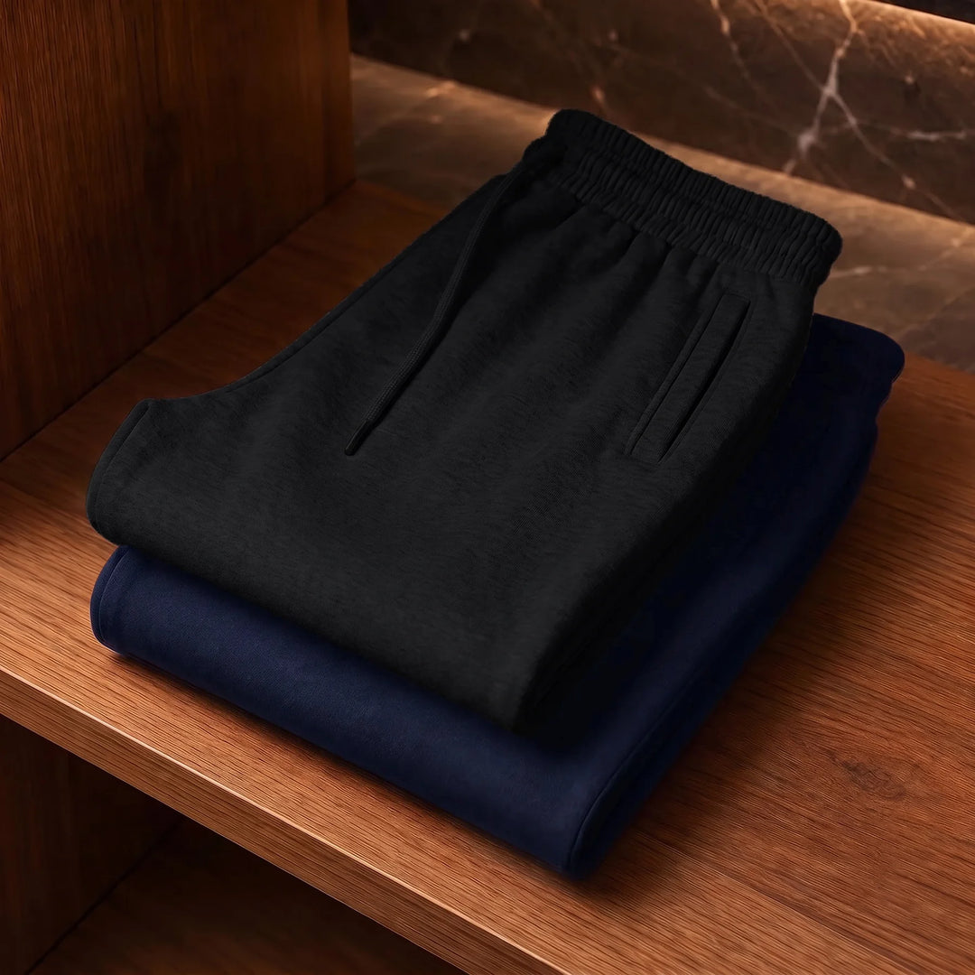 Premium Cotton Jogger Combo (Black & Navy)