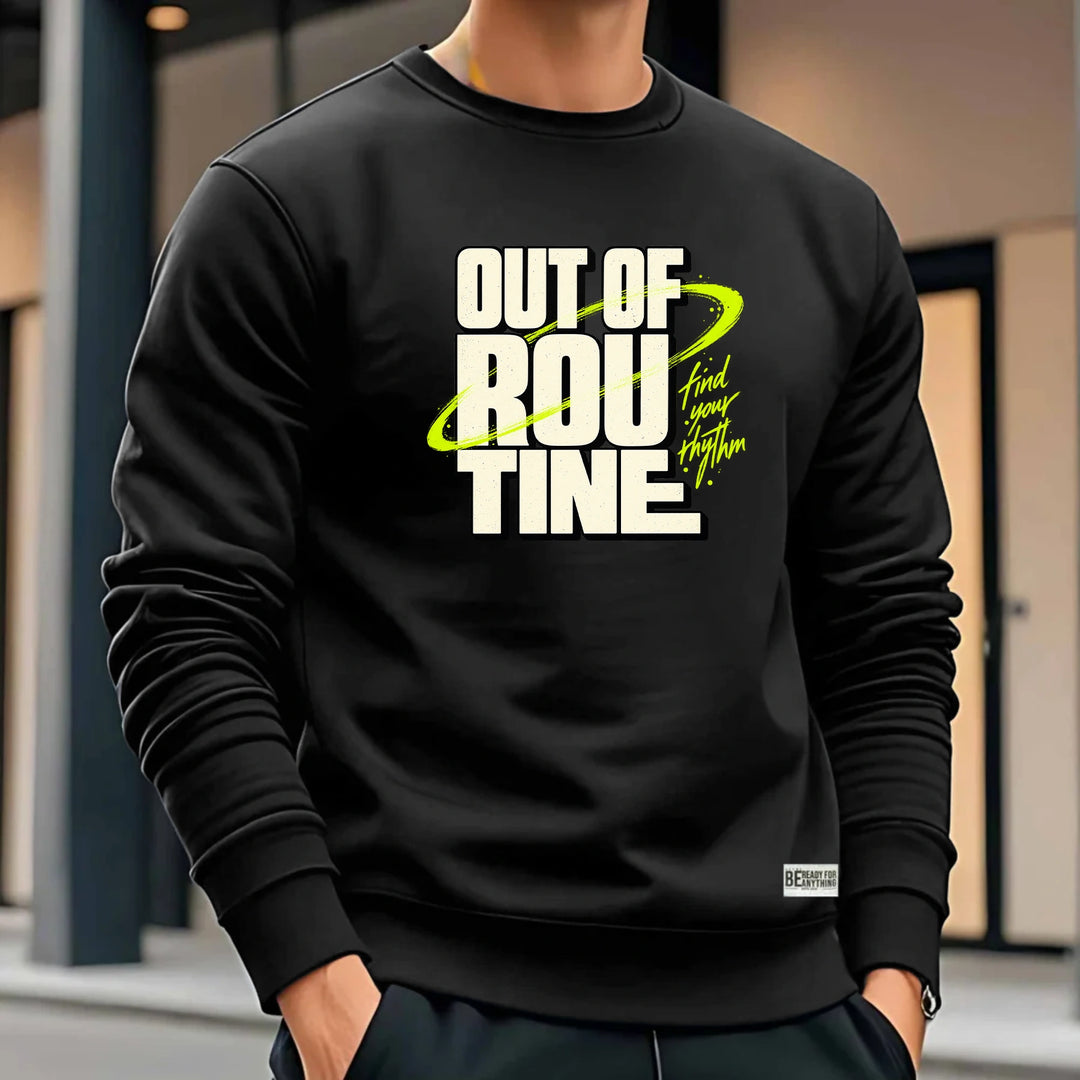Out of Routine Graphic Sweatshirt – Black