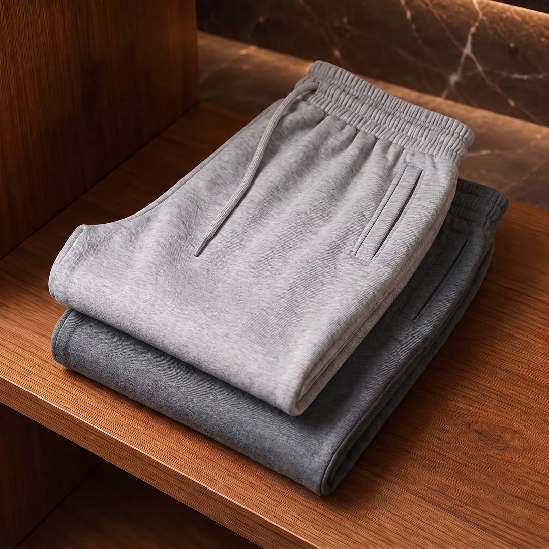 Premium Cotton Jogger Combo (Grey & Silver)