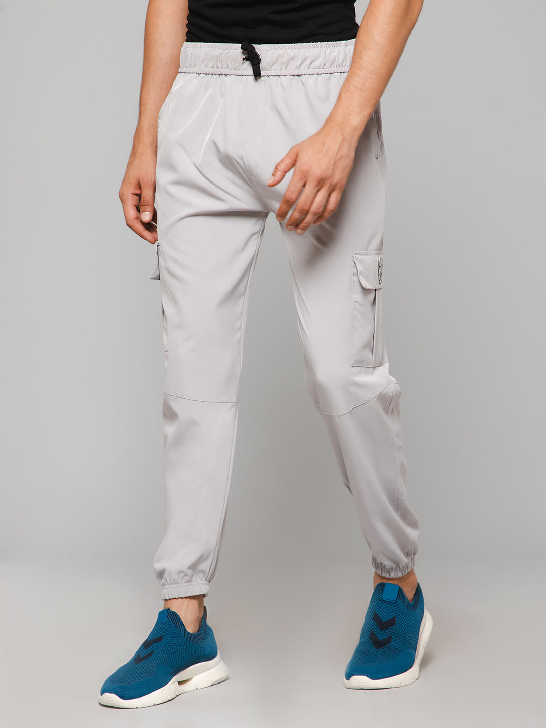 Grey Cargo Jogger, Elastic Waist Jogger GIYSI