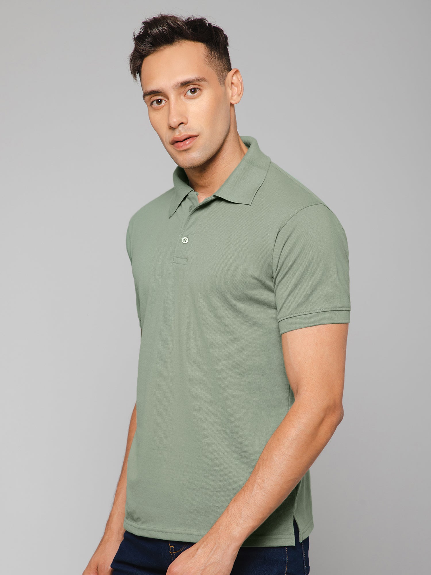 Green polo 2024 t shirt mens