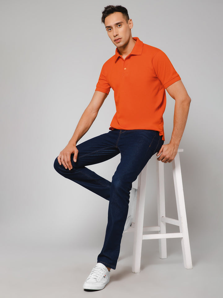 Orange Polo T-shirt