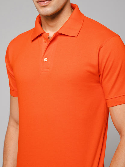 Orange Polo T-shirt